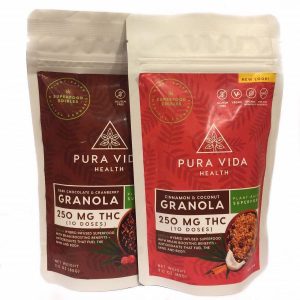 UK Organic Granola – Pura Vida Health (250mg THC – 2 flavors)