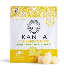 Kanha Sativa UK Pineapple Gummies 100mg