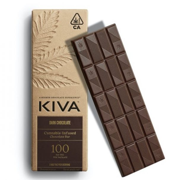 Kiva UK Dark Chocolate Bar - 100mg